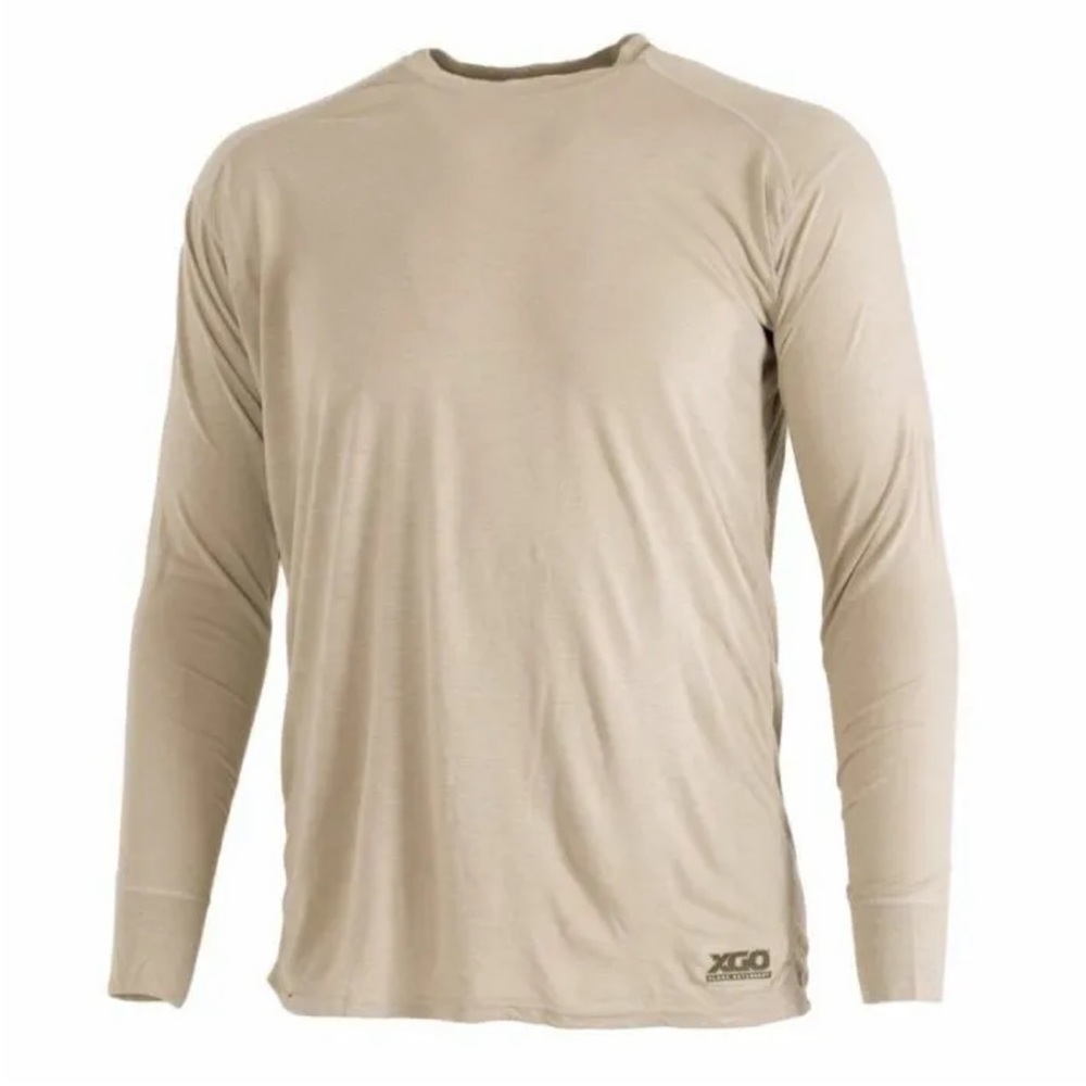 XGO phase 1 FR men’s long sleeve crew neck, NWT, size Large, Desert Sand